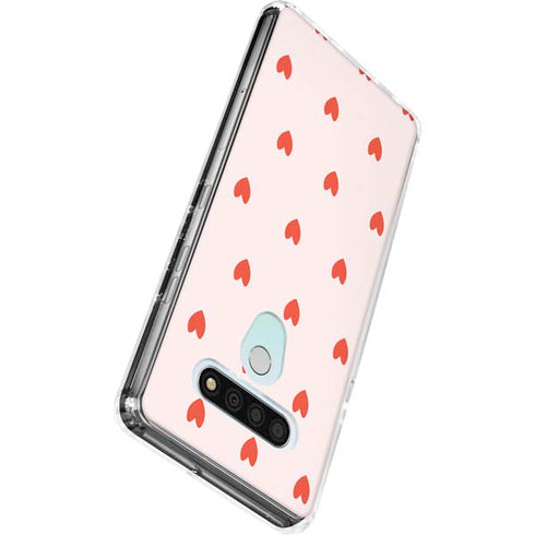 Pink and Red Hearts LG Stylo 6 Clear Case