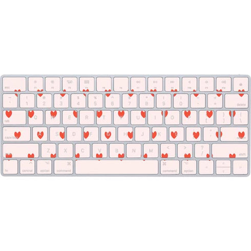 Pink and Red Hearts Magic Keyboard Skin