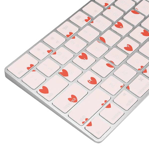 Pink and Red Hearts Magic Keyboard Skin