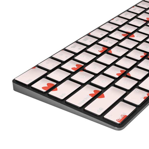 Pink and Red Hearts Magic Keyboard with Numeric Keypad Skin