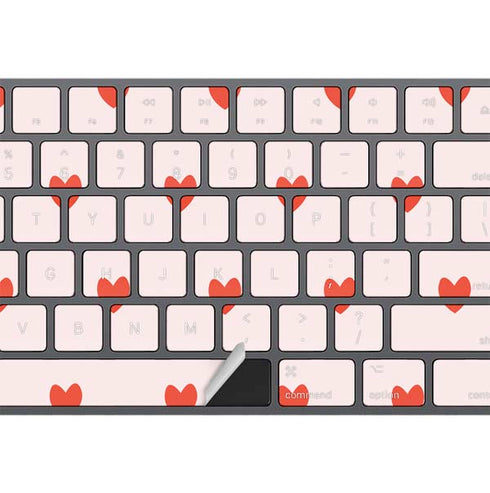 Pink and Red Hearts Magic Keyboard with Numeric Keypad Skin