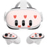 Pink and Red Hearts Meta Quest 3 Skin