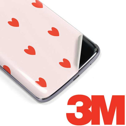 Pink and Red Hearts Moto E5 Plus Skin