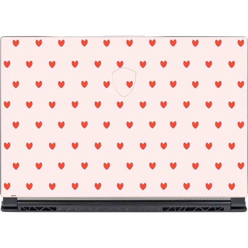 Pink and Red Hearts MSI GS65 Stealth Laptop Skin