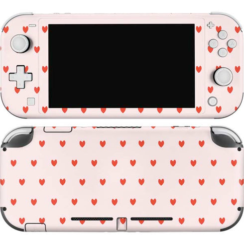 Pink and Red Hearts Nintendo Switch Lite Skin