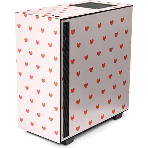 Pink and Red Hearts NZXT H510 Compact ATX Mid-Tower Case Skin