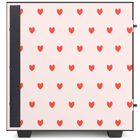 Pink and Red Hearts NZXT H510 Compact ATX Mid-Tower Case Skin