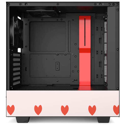 Pink and Red Hearts NZXT H510 Compact ATX Mid-Tower Case Skin