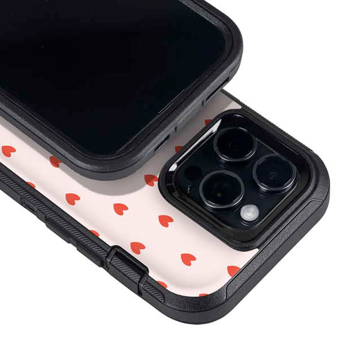 Pink and Red Hearts Otterbox Defender iPhone Skin