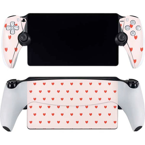 Pink and Red Hearts PlayStation Portal Remote Player Skin