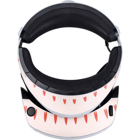 Pink and Red Hearts PlayStation VR2 Skin