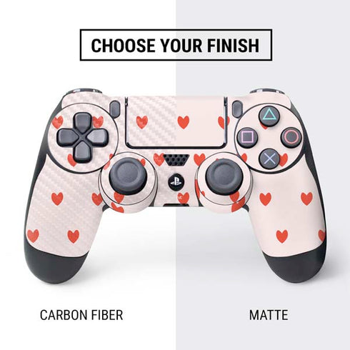 Pink and Red Hearts PS4 Controller Skin