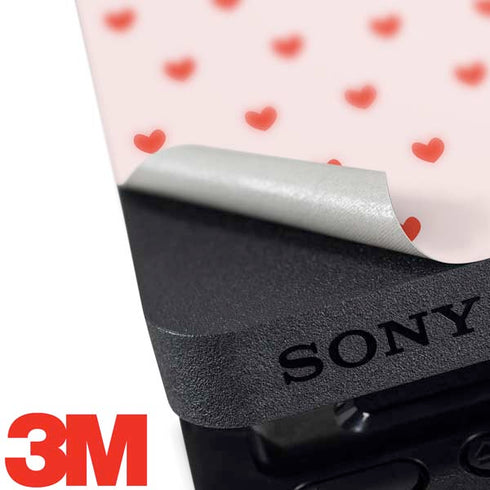 Pink and Red Hearts PS4 Slim Skin