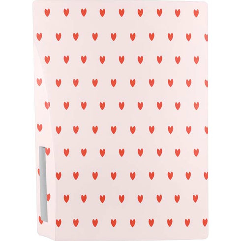 Pink and Red Hearts PS5 Console Skin