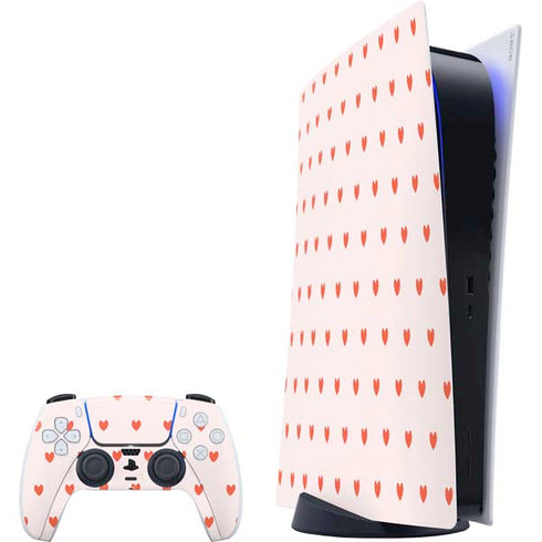 Pink and Red Hearts PS5 Digital Edition Bundle Skin