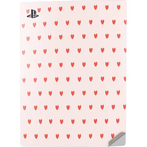 Pink and Red Hearts PS5 Digital Edition Console Skin