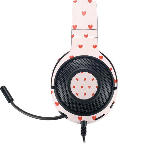 Pink and Red Hearts Razer Kraken X Skin