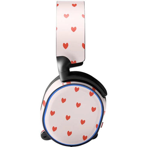 Pink and Red Hearts SteelSeries Arctis 3 Skin
