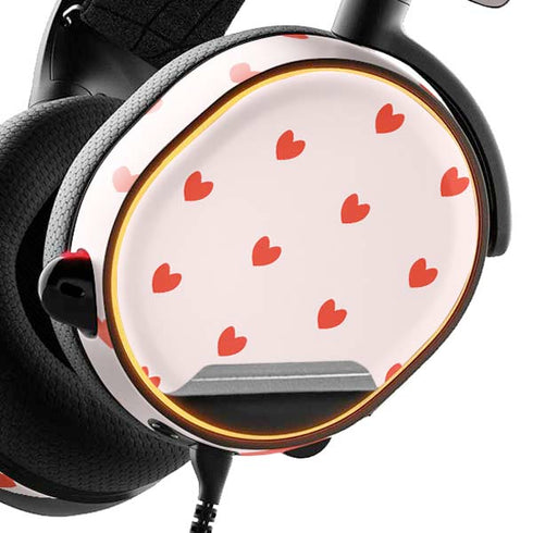 Pink and Red Hearts SteelSeries Arctis 3 Skin