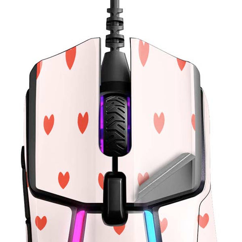 Pink and Red Hearts SteelSeries Rival 600 Gaming Mouse Skin