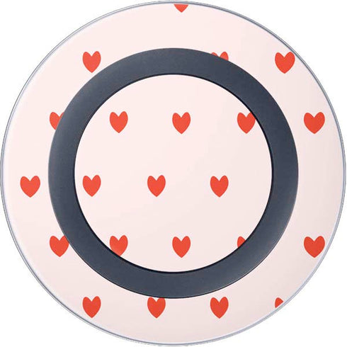 Pink and Red Hearts Wireless Charger Skin