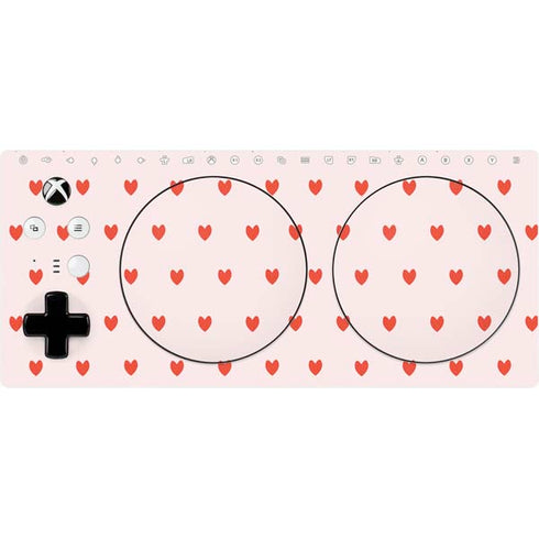 Pink and Red Hearts Xbox Adaptive Controller Skin