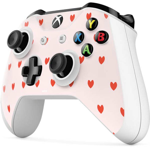 Pink and Red Hearts Xbox One S Controller Skin