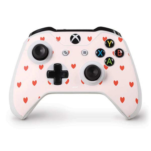 Pink and Red Hearts Xbox One S Controller Skin
