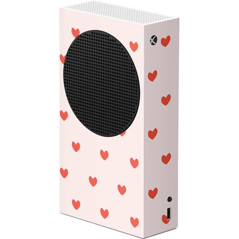 Pink and Red Hearts Xbox Series S Console Skin