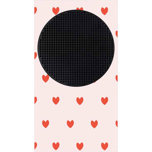 Pink and Red Hearts Xbox Series S Console Skin