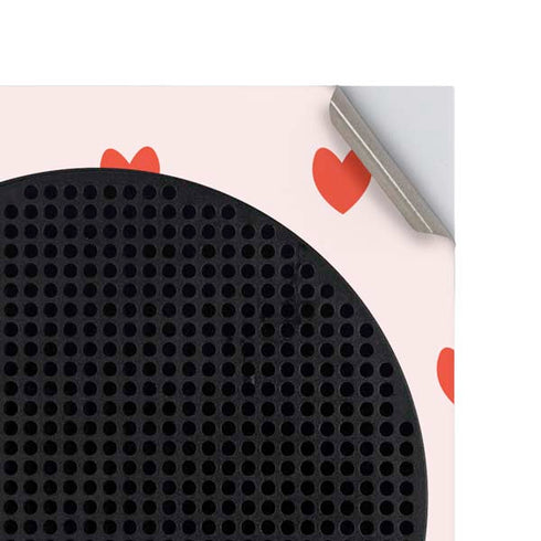 Pink and Red Hearts Xbox Series S Console Skin