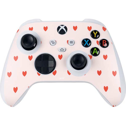 Pink and Red Hearts Xbox Series S Controller Skin