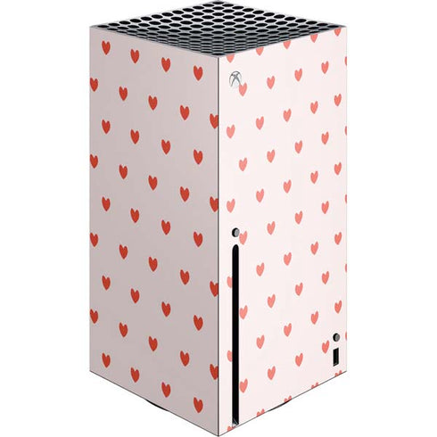 Pink and Red Hearts Xbox Series X Console Skin