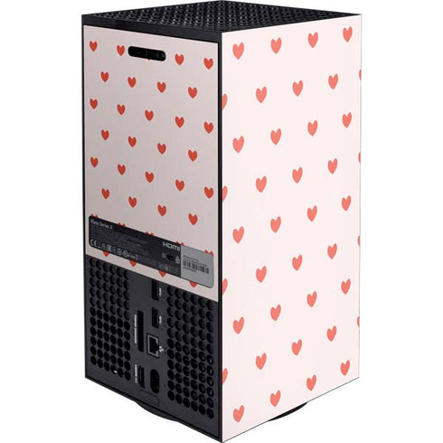 Pink and Red Hearts Xbox Series X Console Skin