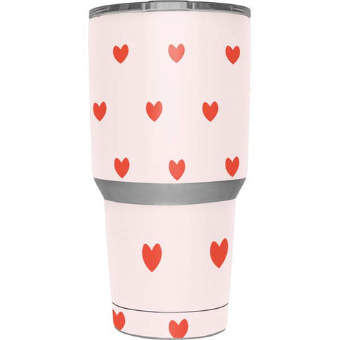 Pink and Red Hearts Yeti 30oz Rambler Tumbler Skin