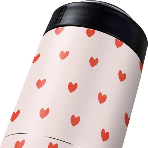 Pink and Red Hearts Yeti Colster Can Insulator Skin