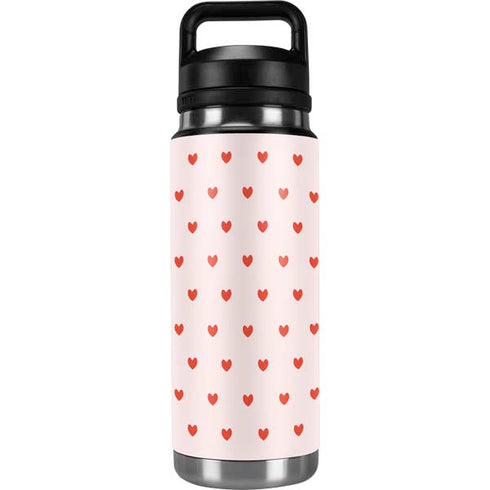 Pink and Red Hearts YETI Rambler 26oz Bottle Skin