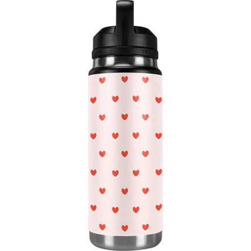 Pink and Red Hearts YETI Rambler 26oz Bottle Skin