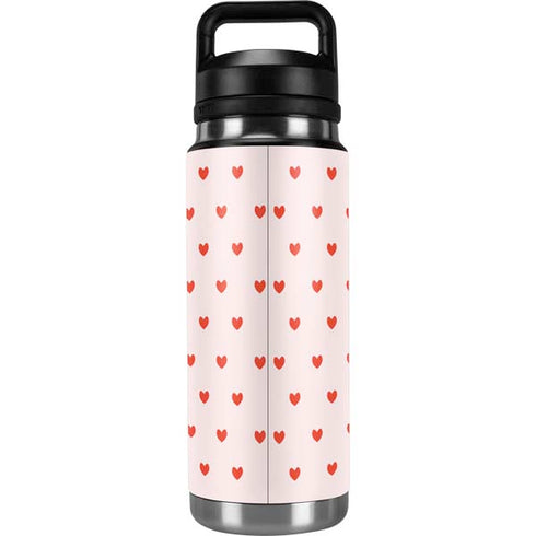 Pink and Red Hearts YETI Rambler 26oz Bottle Skin