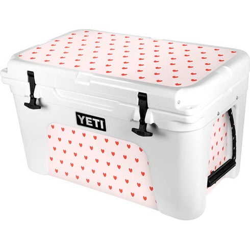Pink and Red Hearts YETI Tundra 45 Hard Cooler Skin
