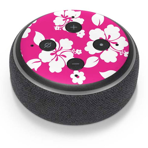 Pink and White Amazon Echo Dot Skin