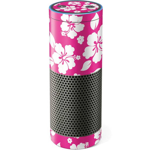 Pink and White Amazon Echo Skin