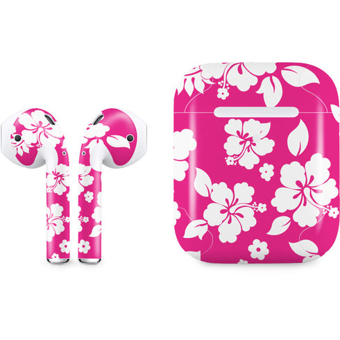 Pink and White Apple AirPods 2 Skin