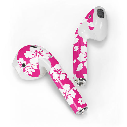 Pink and White Apple AirPods 2 Skin