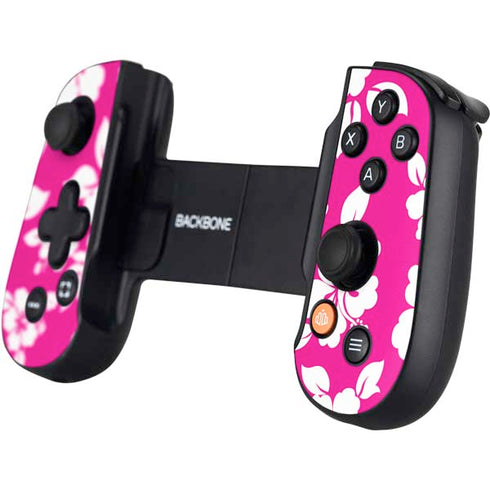 Pink and White Backbone One for iPhone Game Controller Skin