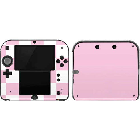 Pink and White Checkerboard Nintendo 2DS Skin