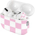 Pink and White Checkerboard AirPods Pro 2nd Gen Skin