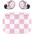 Pink and White Checkerboard Amazon Echo Buds Skin