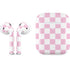 Pink and White Checkerboard Apple AirPods 2 Skin