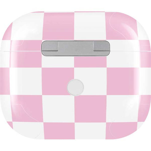 Pink and White Checkerboard Apple AirPods (3rd Gen 2021) Skin